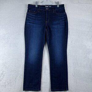 Lee Straight Leg Jeans 101CMSEW2 Regular Fit Mid Rise Womens Blue Size 12P